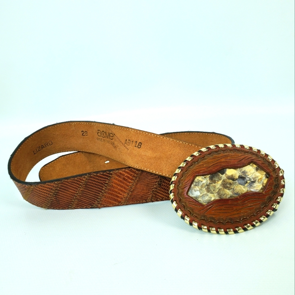 ACME Lizard Large Removable Buckle Belt Like New! - Picture 2 of 8